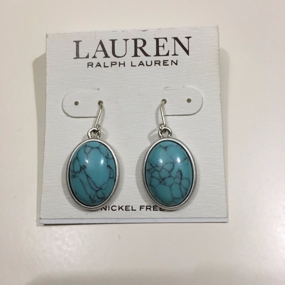 Lauren Ralph Lauren Blue Turquoise Earrings - Picture 1 of 2